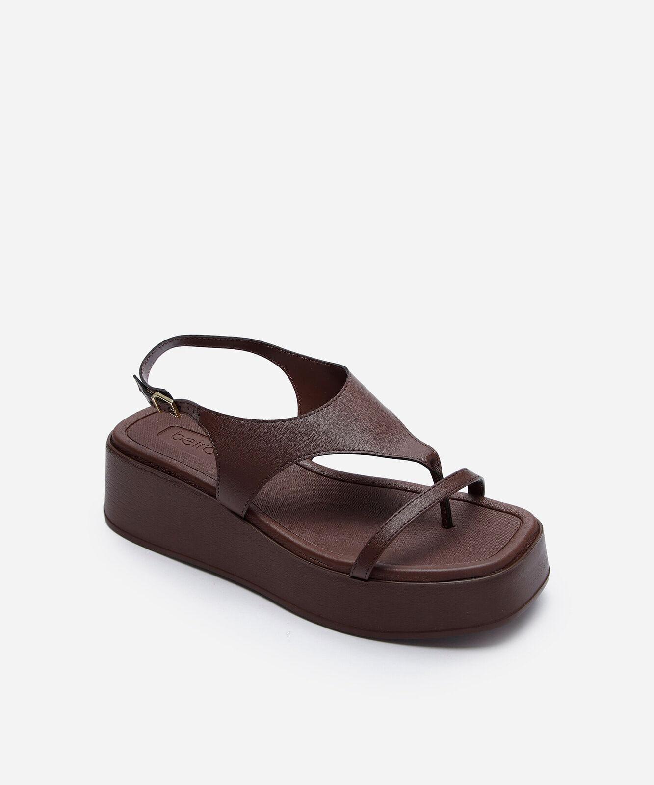 sandália flatform beira rio marrom