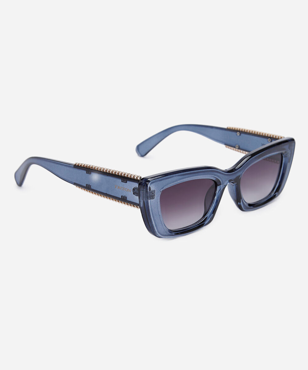 óculos de sol quadrado triton feminino azul