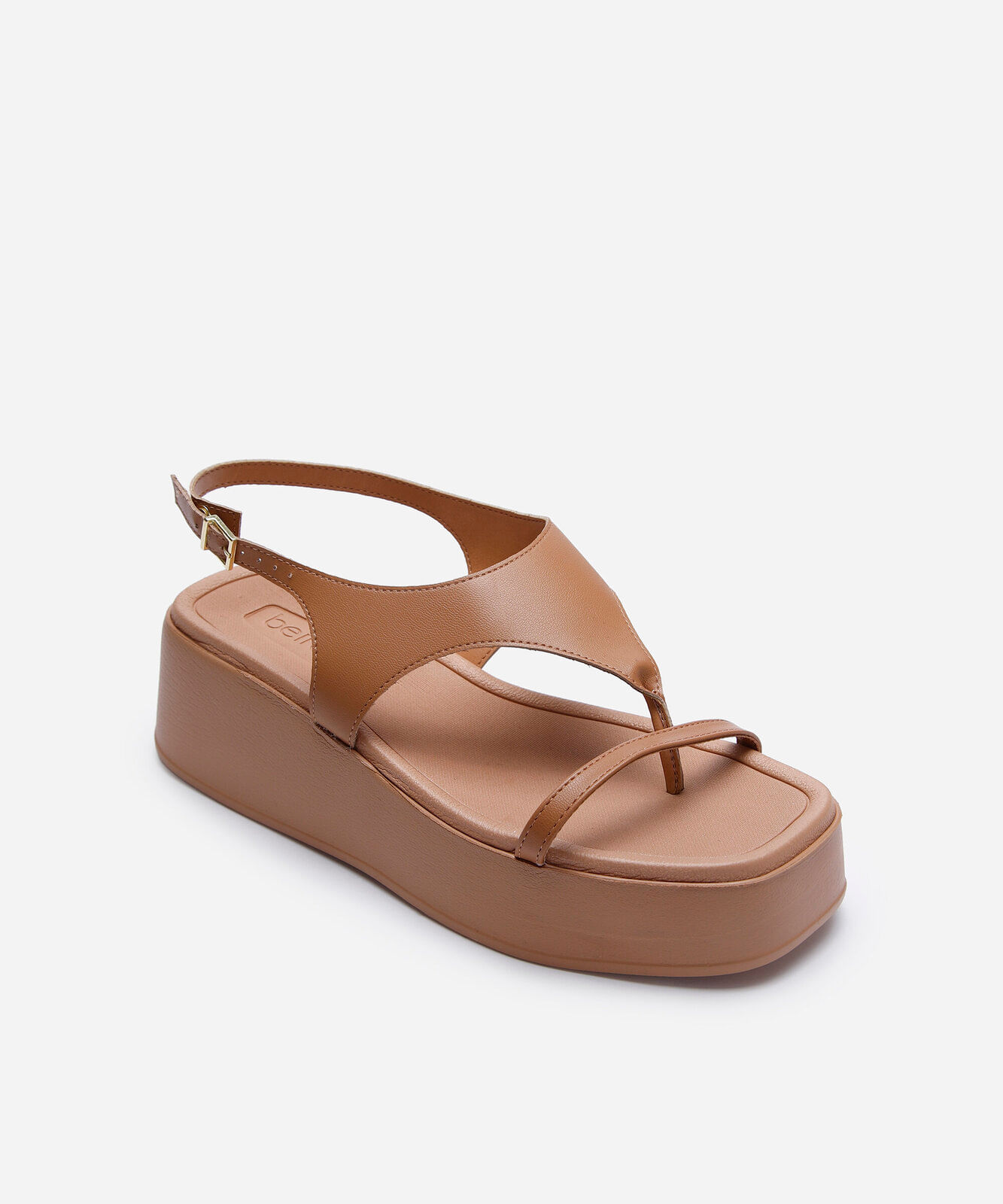 sandália flatform beira rio marrom
