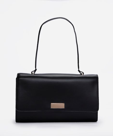 bolsa shoulder estruturada preta