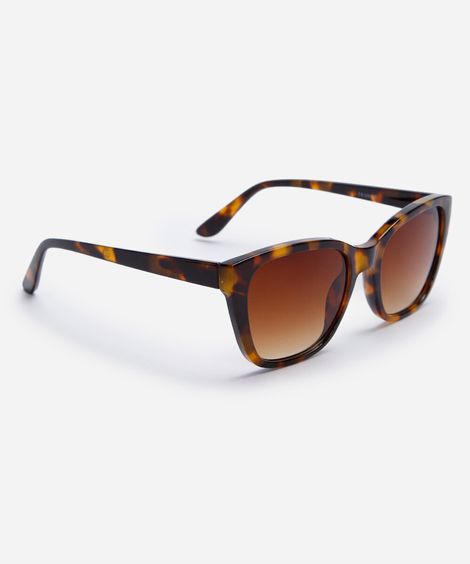 óculos de sol feminino gatinho de acetato tartaruga marrom