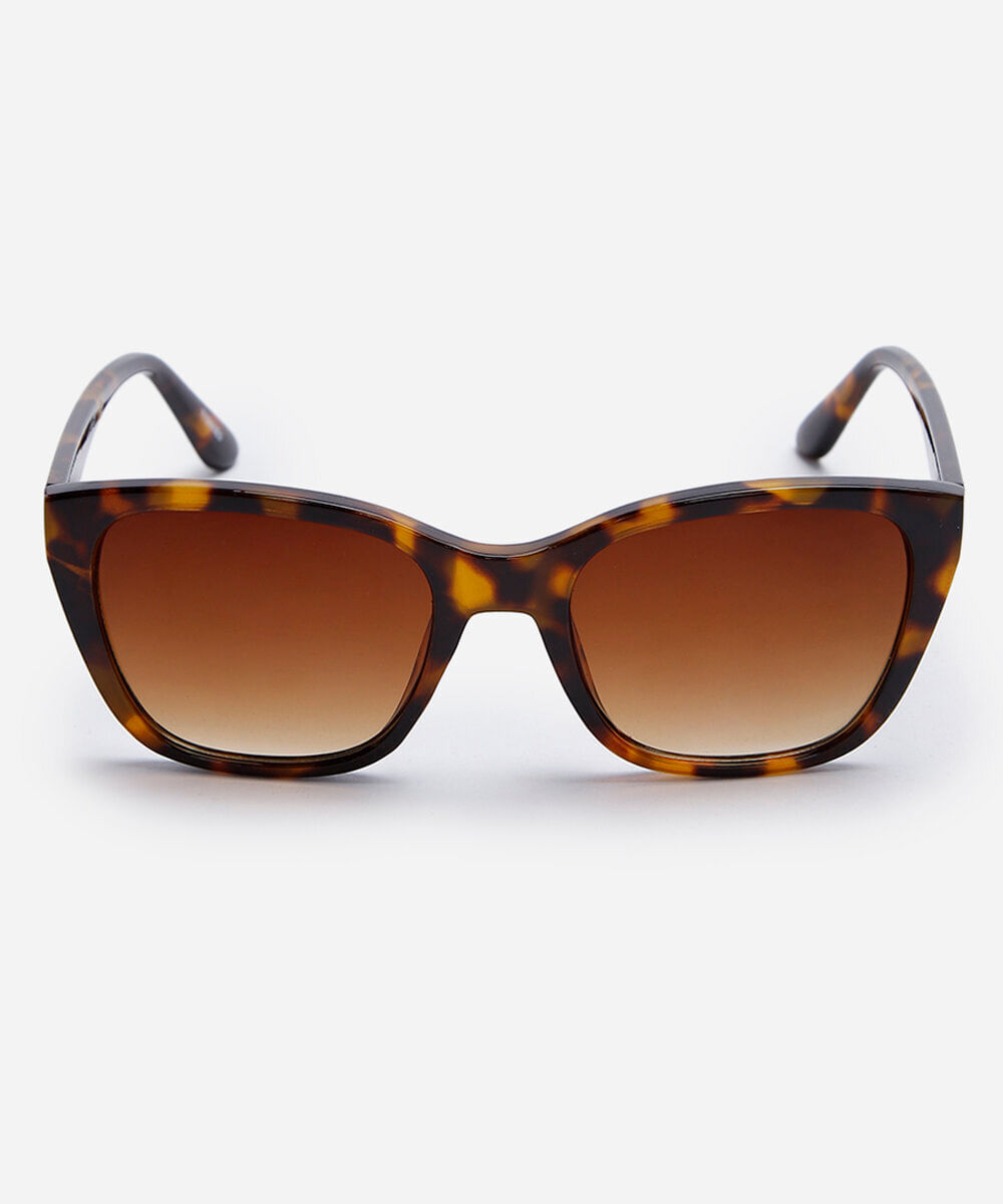 óculos de sol feminino gatinho de acetato tartaruga marrom