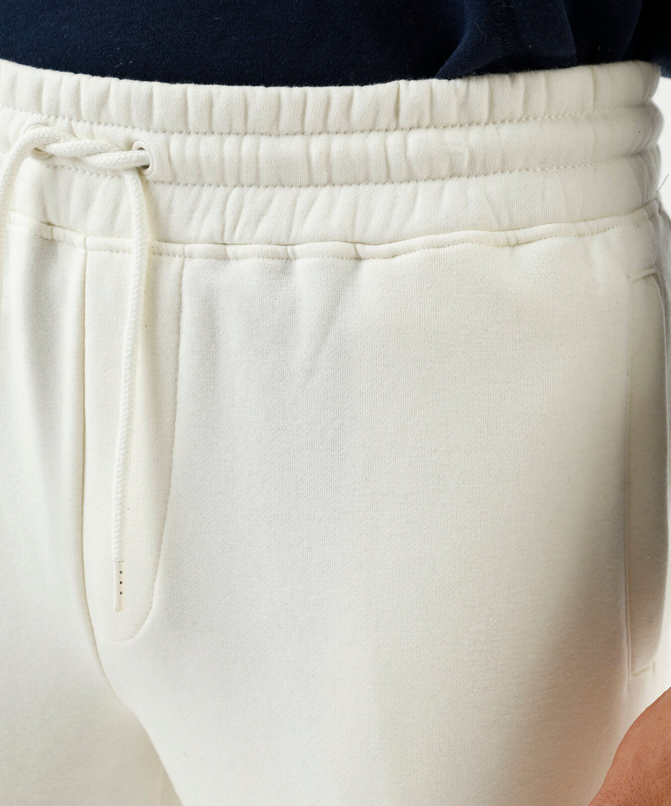 calça jogger masculina de moletom básica off white