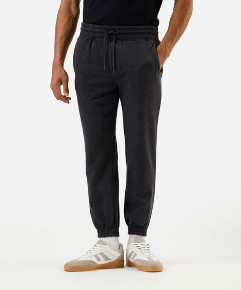 calça jogger masculina de moletom básica cinza