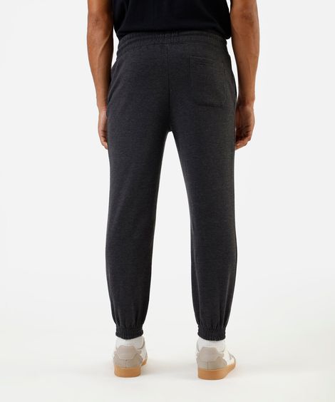 calça jogger masculina de moletom básica cinza