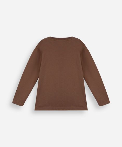 camiseta infantil manga longa com recortes colorido