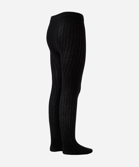 meia calça infantil texturizada preta