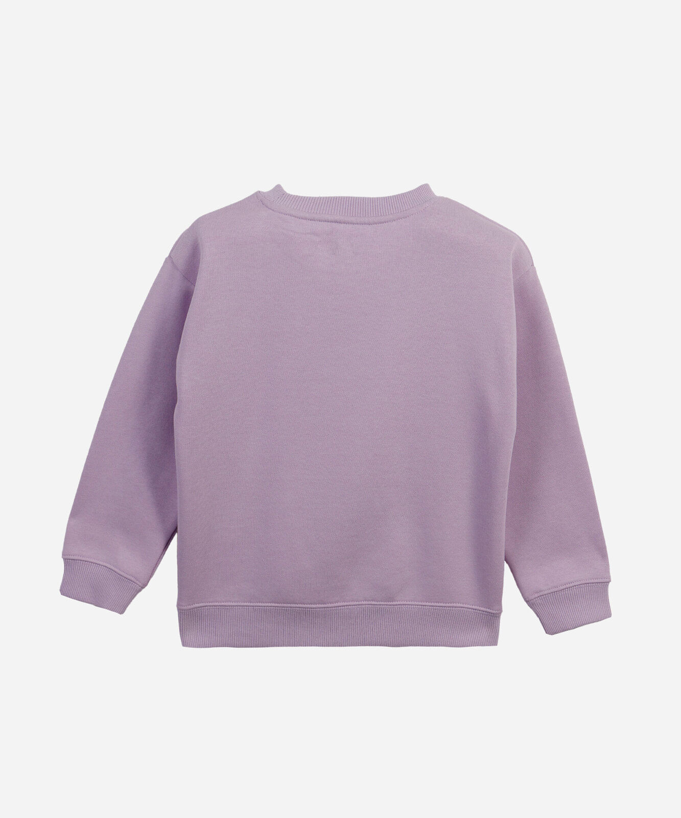 blusão infantil de moletom oversized com bordado lilás
