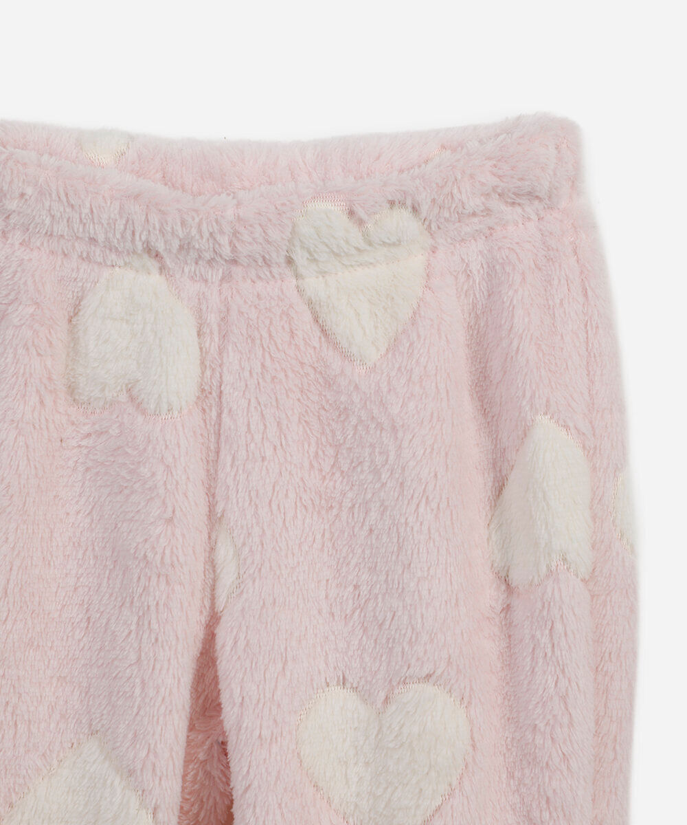 pijama infantil de pelúcia minnie  off white
