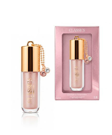 gloss labial cia beauty by sabrina sato classiscs crystals by swarovski com colágeno brilho rosé 5ml