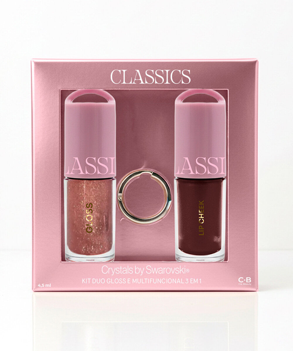 kit de 2 lip gloss cia beauty by sabrina sato classiscs crystals by swarovski