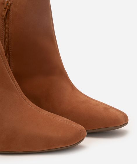 bota cano baixo salto médio via uno marrom