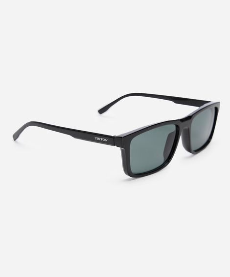 óculos de sol masculino quadrado de acetato triton preto