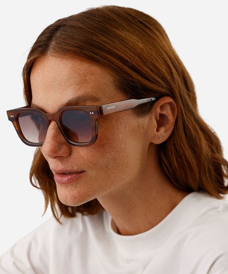 óculos de sol feminino quadrado de acetato tartaruga triton marrom