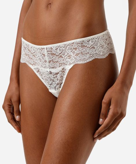 kit de 2 calcinhas feminina fio dental em renda floral colorido