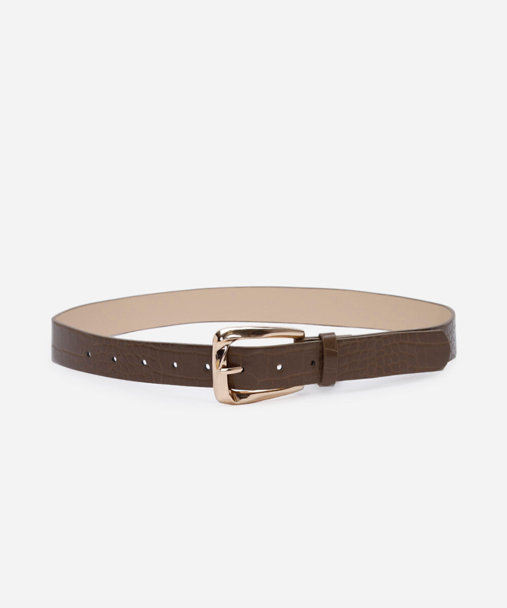 cinto croco fivela verde