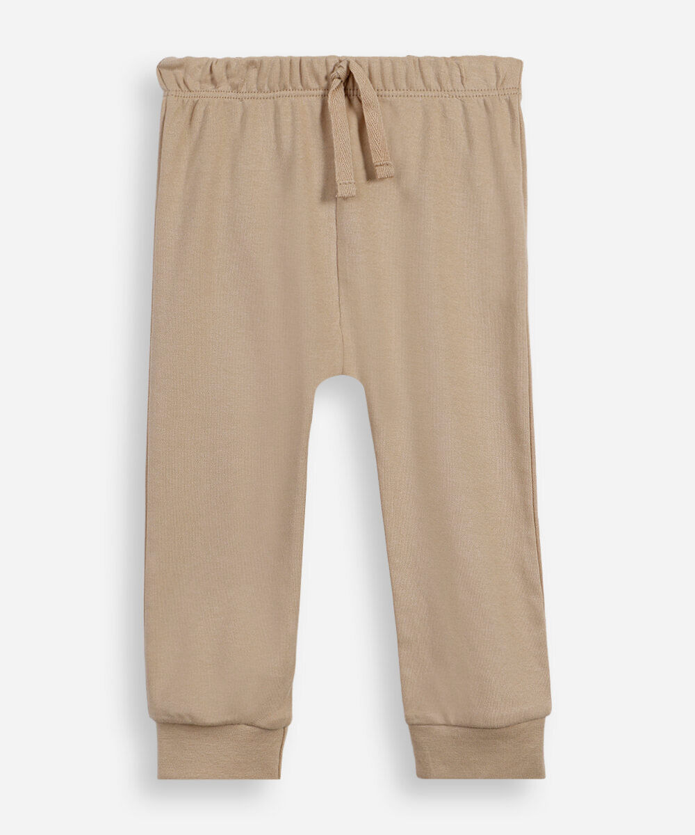 kit de 2 calças jogger infantil de algodão colorido