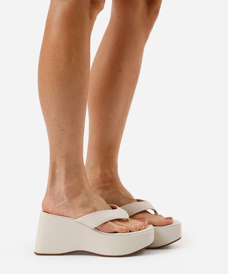 tamanco plataforma vizzano off white