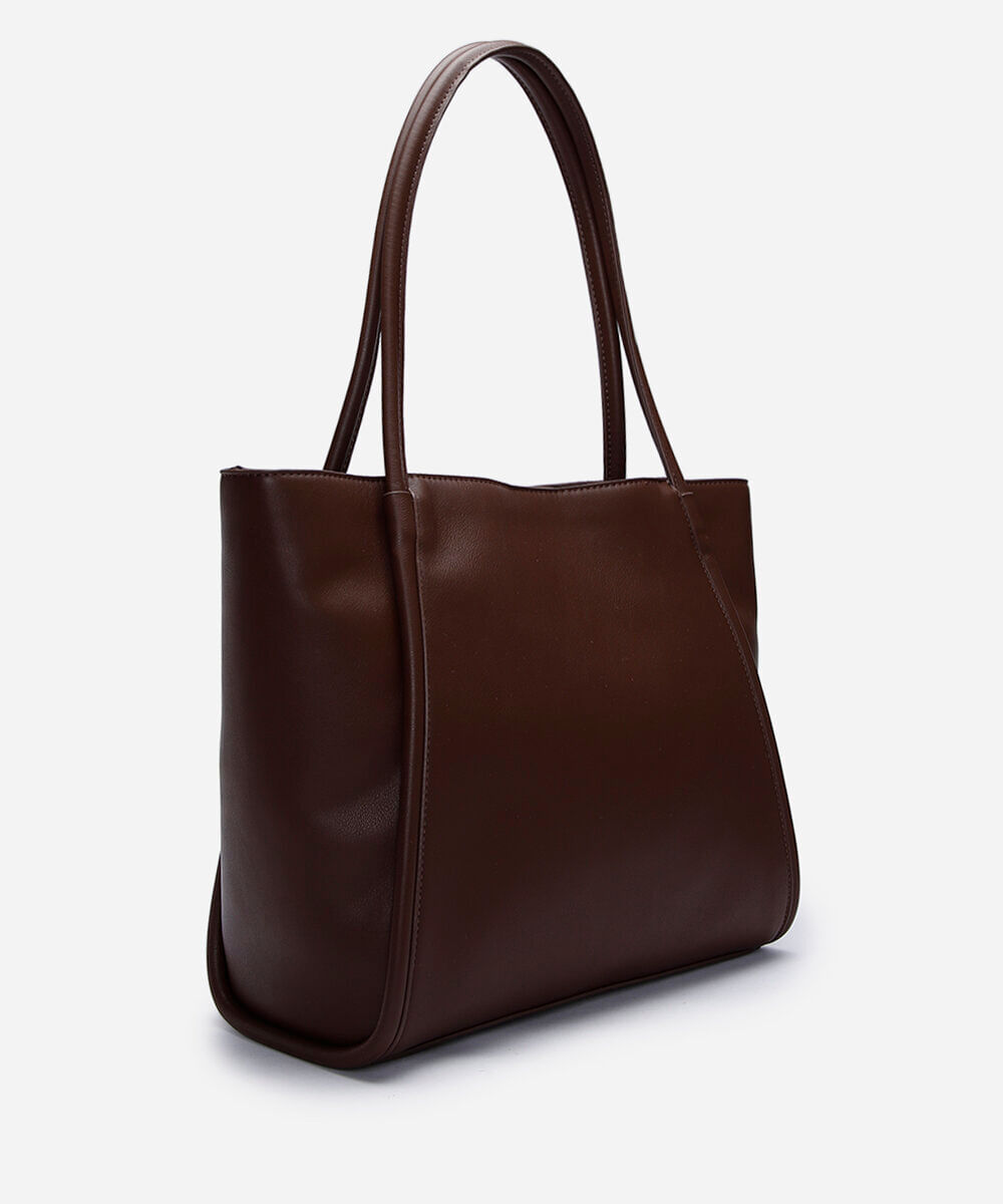 bolsa shopper estruturada marrom
