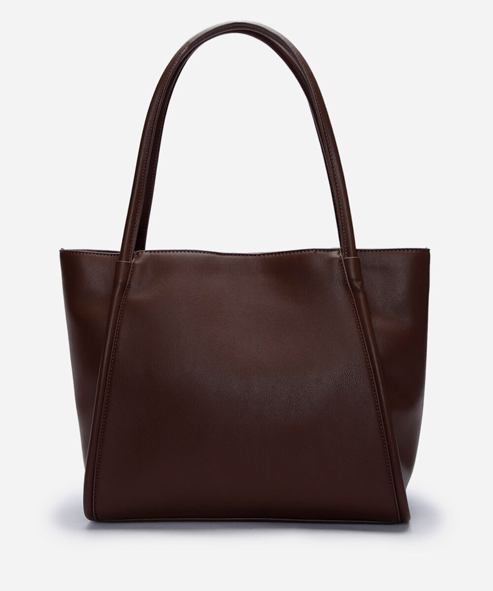 bolsa shopper estruturada marrom