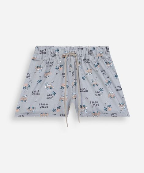 bermuda infantil estampada verde