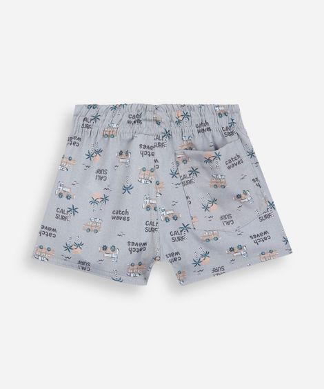 bermuda infantil estampada verde