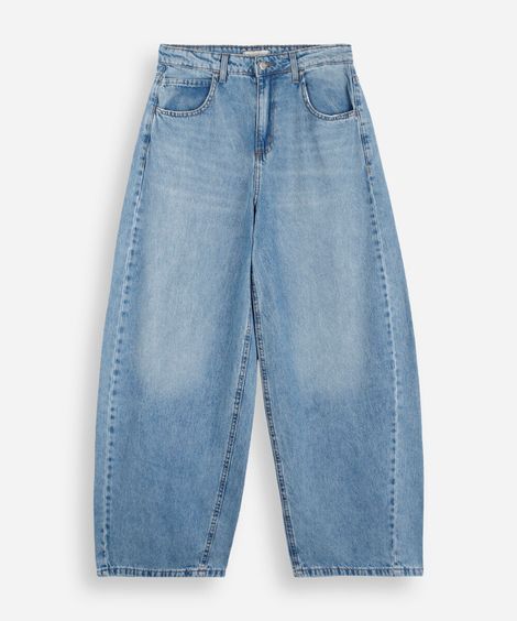 calça jeans juvenil balloon azul