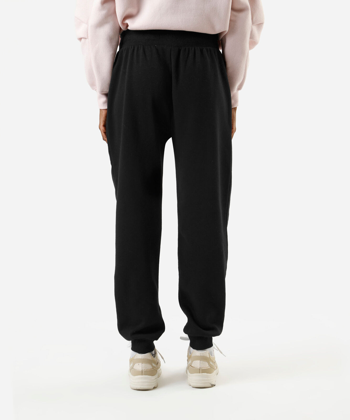 calça de moletom jogger com felpa - preto