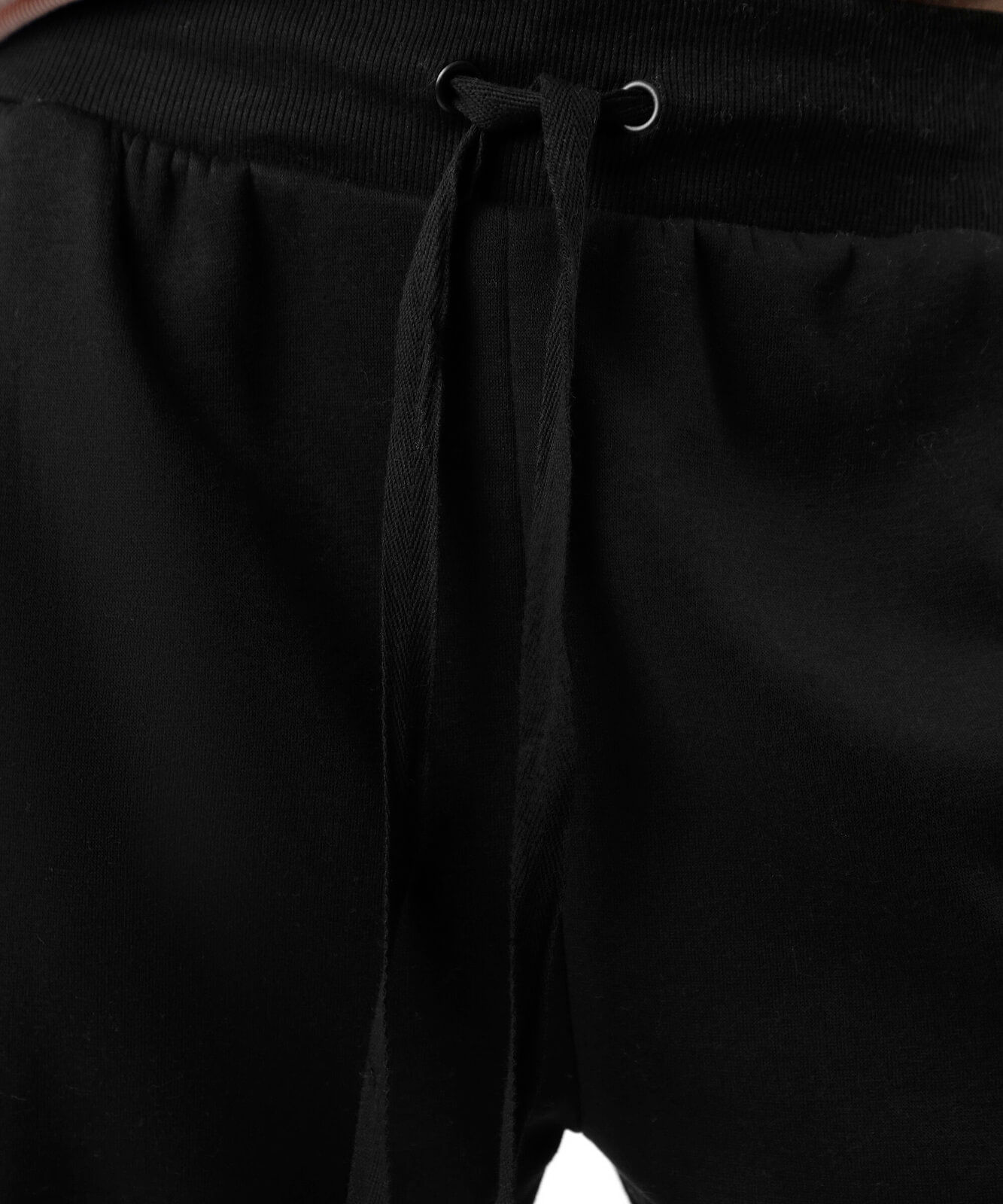 calça de moletom jogger com felpa - preto