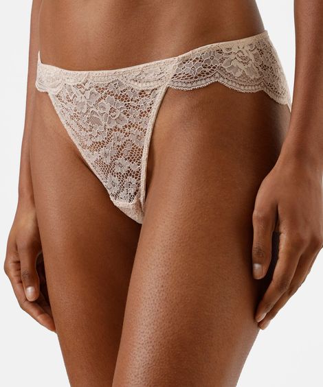 kit de 2 calcinhas biquíni em renda floral colorido