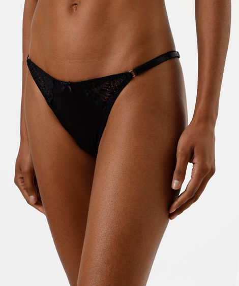 kit de 2 calcinhas string biquíni com renda colorido