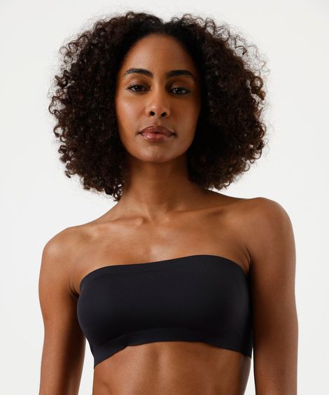 top faixa feminino com bojo removível preto