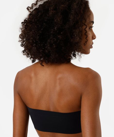 top faixa feminino com bojo removível preto