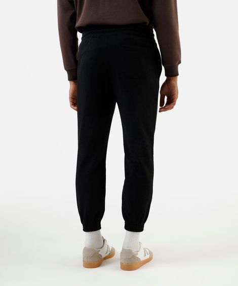 calça jogger masculina de moletom básica preta