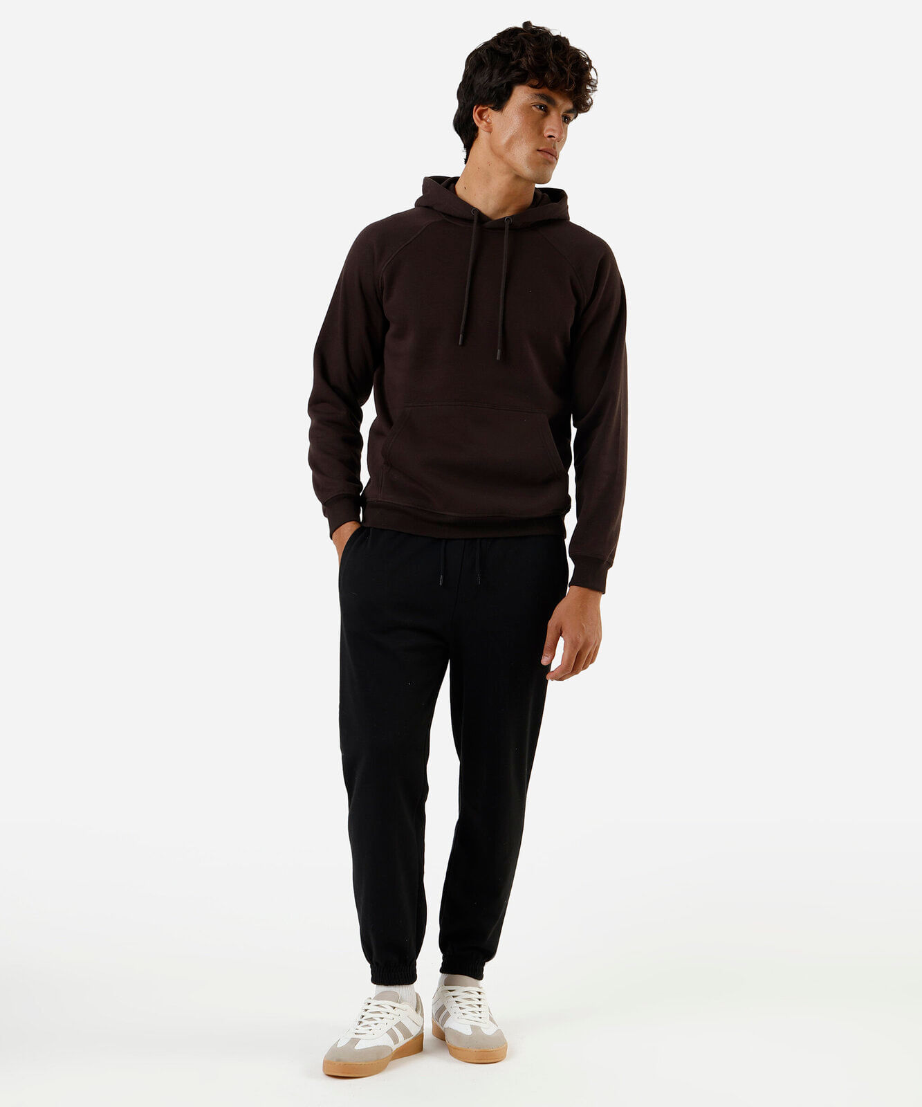calça jogger masculina de moletom básica preta