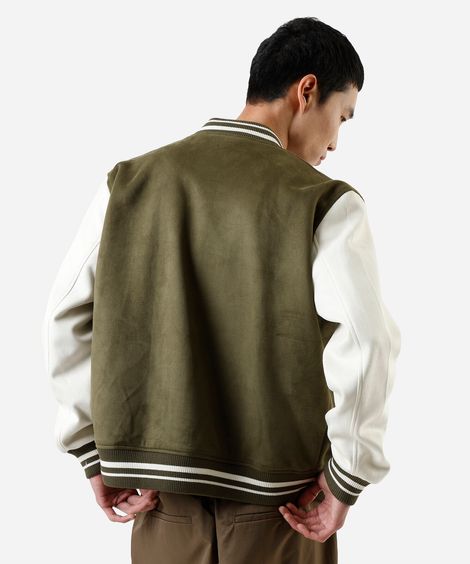 jaqueta bomber masculina de suede los angeles verde