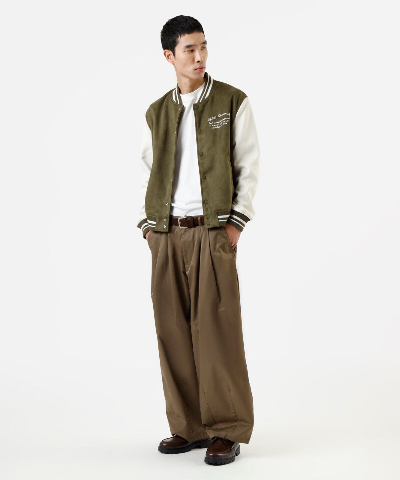 jaqueta bomber masculina de suede los angeles verde