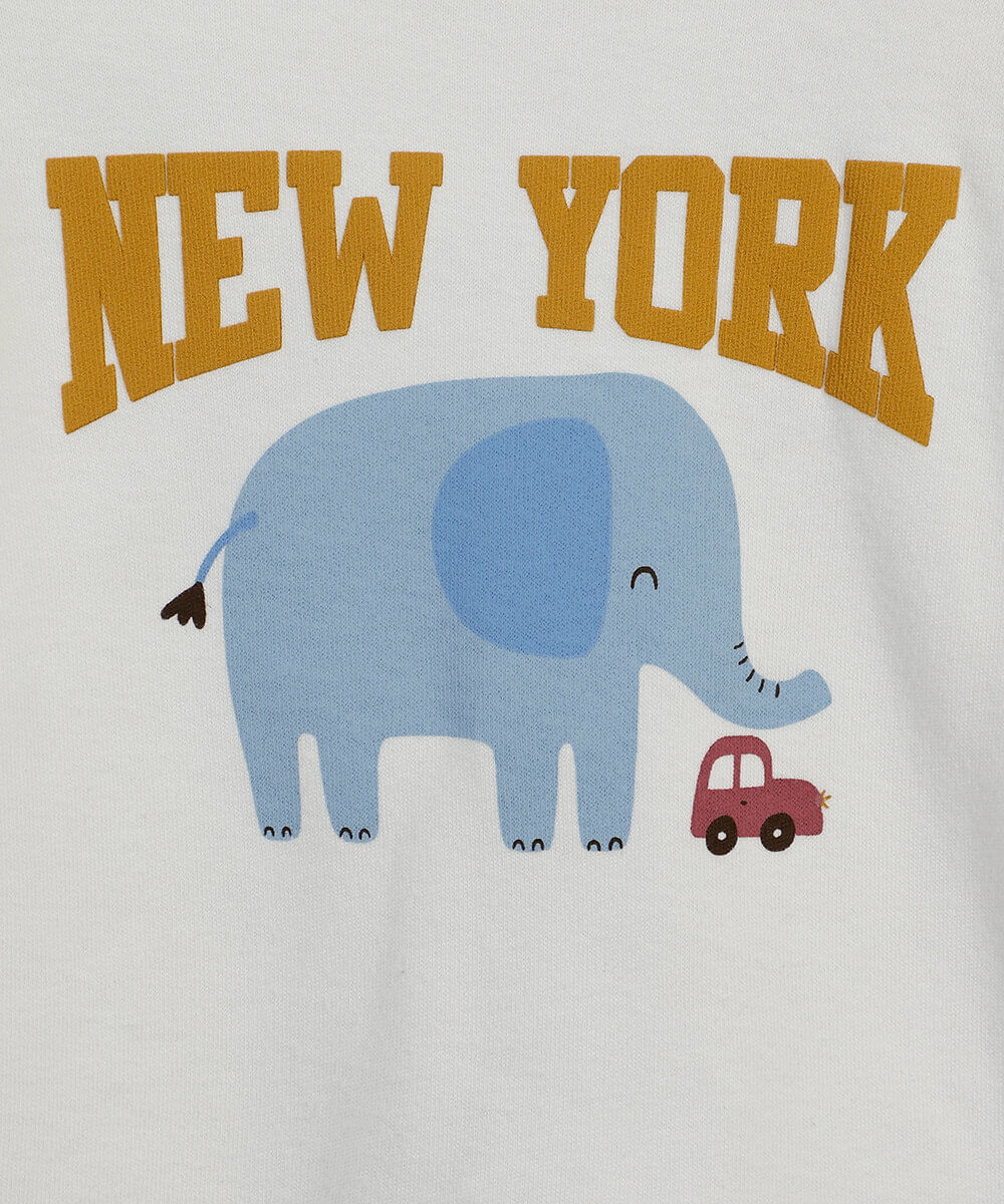 conjunto infantil manga longa elefante azul