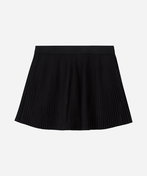 short saia infantil plissado preto