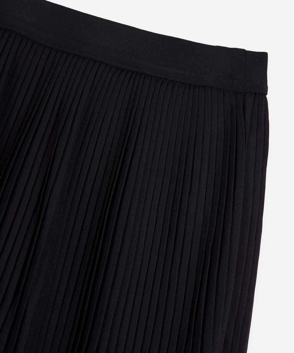 short saia infantil plissado preto