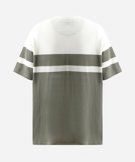 camiseta comfort de algodão texturizada plus size verde