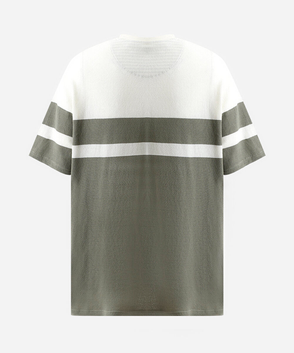 camiseta comfort de algodão texturizada plus size verde