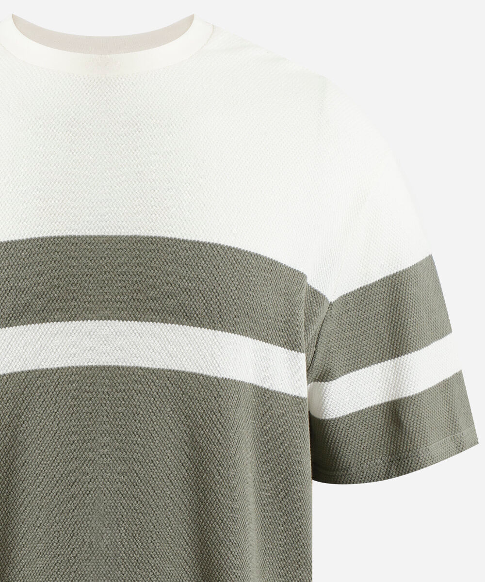 camiseta comfort de algodão texturizada plus size verde