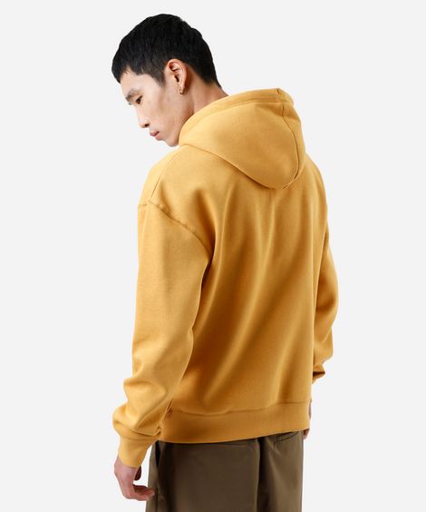 blusão masculino de moletom com capuz oversized amarelo