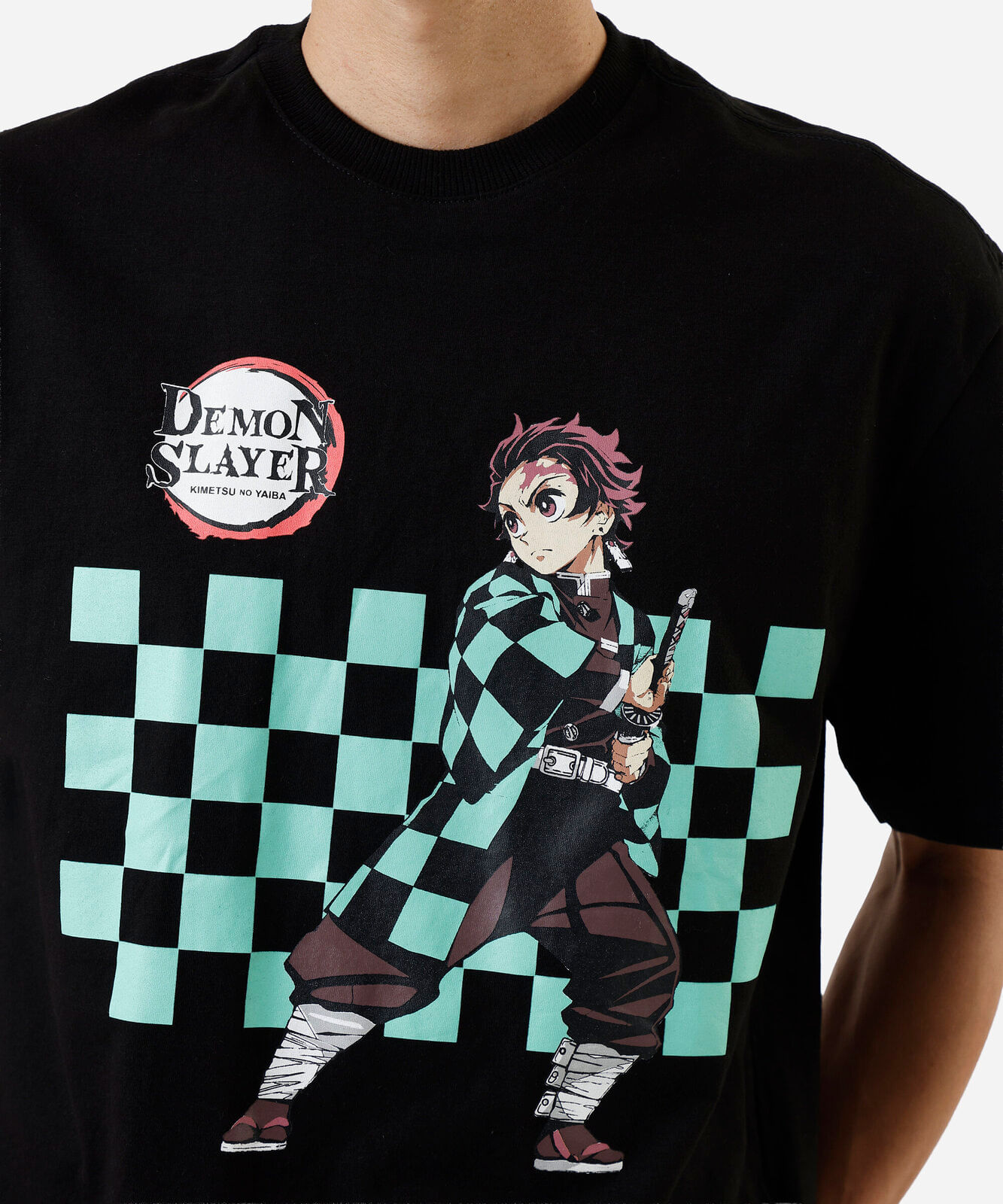 camiseta masculina de algodão demonslayer preta