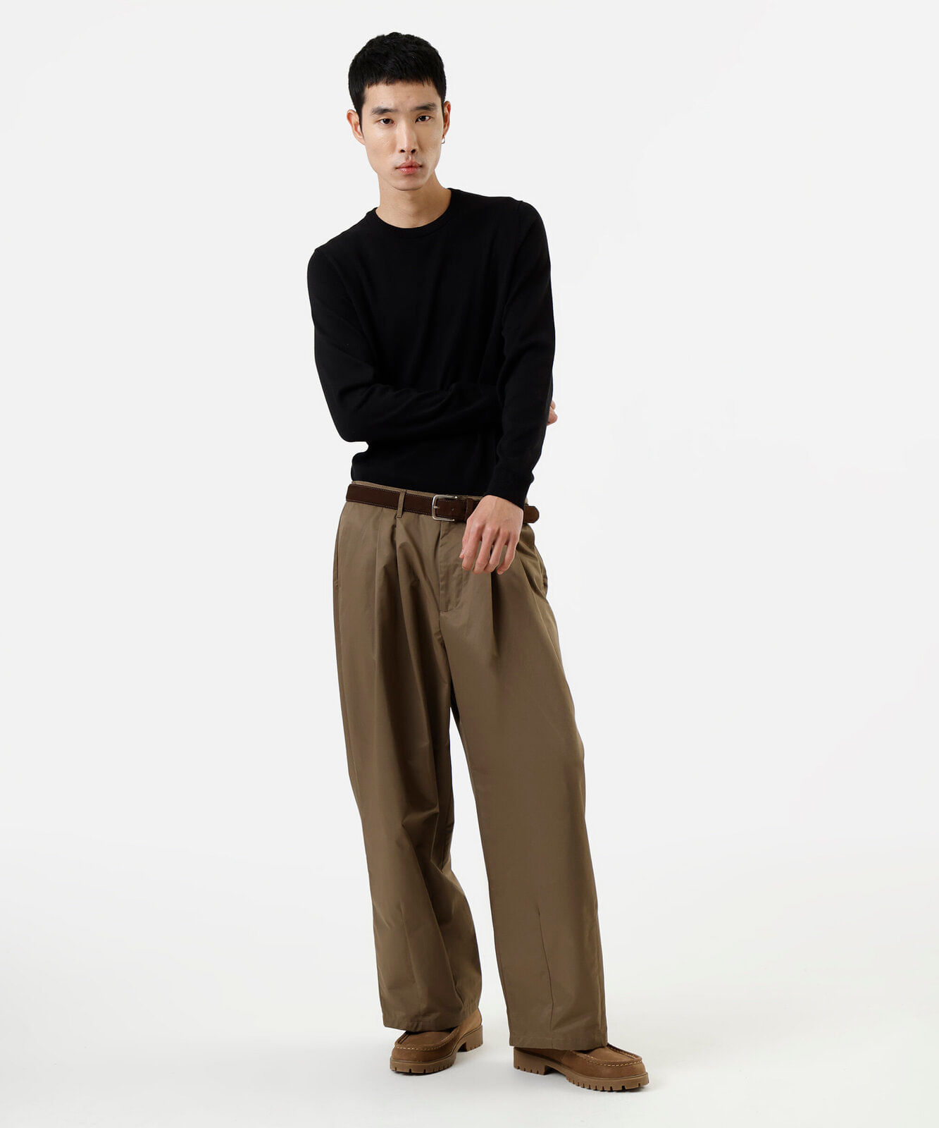 suéter masculino de tricot preto
