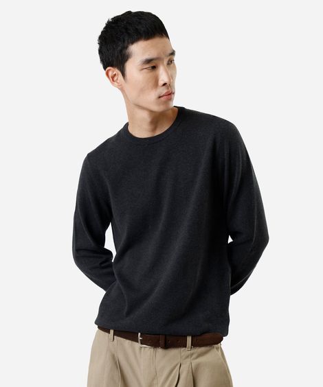 suéter masculino de tricot  cinza