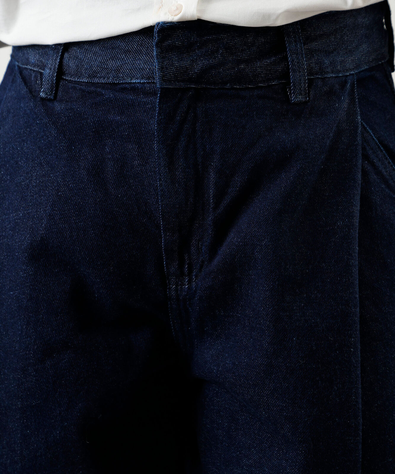 bermuda jorts feminina jeans com pregas cintura alta azul