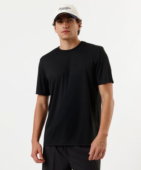 camiseta esportiva masculina preta