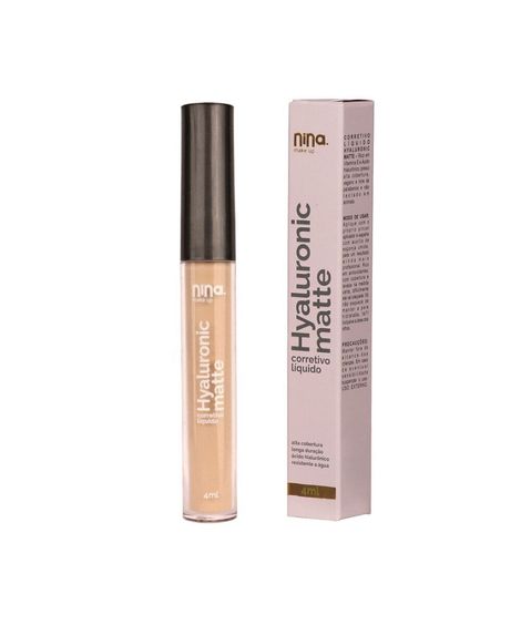 corretivo líquido nina makeup hyaluronic matte cor 2